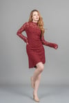 BIANCA KISA DANTELLİ ELBİSE