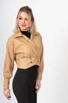 CORA KRUVAZE DERİ BLUZ