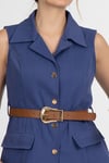 Denim Çıt Çıt Detaylı Kemerli Takım 1182