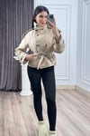 K-8646 REGLAN KOL KISA TRENÇ