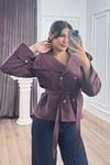 K-8646 REGLAN KOL KISA TRENÇ