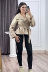K-8646 REGLAN KOL KISA TRENÇ