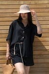 Keten Oversize Gömlek 70039