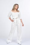 MARGARET KETEN BLUZ PANTOLON İKİLİ TAKIM
