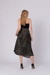 Saten Leopar Desen Beli Lastikli Etek 6718