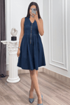 Y-50423 ÖN FERMUARLI ELBİSE
