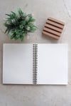 Beyaz Mermer Spiralli Defter