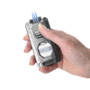 Quantoro 05-63 Puro Kesicili Delicili Üçlü Jet Alev Puro Çakmağı/Gunmetal