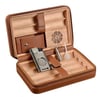 QUANTUM Deri Seyahat Humidor Kahverengi
