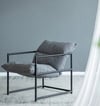 SLLER Modern Metal İskeletli Portatif Berjer |70x67x63 cm| Vida Montajlı | Şık ve Konforlu Oturma Koltuğu (GRİ)