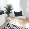 SLLER Yeni Nesil Balkon Sandalyesi Portatif Tel Model Balkon Sandalyesi(Beyaz)