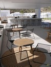SLLER Yeni Nesil Balkon Sandalyesi Portatif Tel Model Balkon Sandalyesi(Siyah)