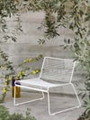SLLER Yeni Nesil Balkon Sandalyesi Portatif Tel Model Balkon Sandalyesi(Beyaz)