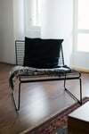 SLLER Yeni Nesil Balkon Sandalyesi Portatif Tel Model Balkon Sandalyesi(Siyah)