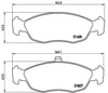 Peugeot 106 205 306 Citroen Xsara Saxo Ön Fren Balatası Fişsiz 247mm BREMBO
