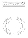 Piston Segman 0.50 77.50mm MAHLE