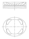Piston Segman STD 77mm MAHLE