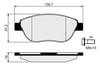 Peugeot 207 307 Partner Citroen Berlingo C3 C4 Xsara Fiat Doblo Ön Fren Balatası PSA