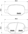 Fiat 500L Arka Fren Balatası BREMBO
