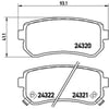 Hyundai Accent Era Arka Fren Balatası 1.4L G4EE / i30 1.4L 1.6L / ix35 1.6L... BREMBO