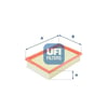 Opel Agila A Hava Filtresi 1.0-1.2 XE-XEP UFI