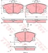 Alfa Romeo 145 146 155 Spider Ön Aks Disk Balata TRW