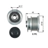 Opel Astra J Insignia Alternatör Kasnağı Rulmanlı 6 Kanal GATES