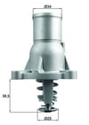 Opel Astra J Insignia Zafira B Corsa D E Astra H Meriva A Termostat Komple MAHLE