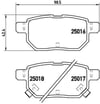 Toyota Auris Corolla Arka Fren Balatası BREMBO