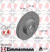 BMW 5 E34 540i V8 BMW 7 E32 730 i-iL Ön Fren Aynası Delikli ZIMMERMANN