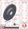 BMW 5 Serisi E60 E61 6 Serisi E63 E64 Arka Fren Diski ZIMMERMANN