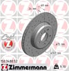 BMW 5 Serisi F10 F07 F11 Arka Fren Diski Delikli ZIMMERMANN