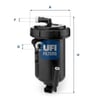 Peugeot Boxer Citroen Jumper Fiat Ducato Yakıt Mazot Filtresi UFI