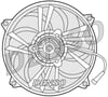 Citroen C4 I-II DS4 Peugeot 307 Radyatör Fan Motoru Pervane 200W-385mm DENSO