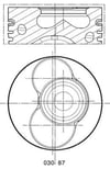Volkswagen Caddy T5 BJB AXB AXC 3.4 Silindir Motor Piston Segman STD 79.51mm MAHLE