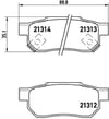Honda Civic Jazz City Arka Fren Balatası Aşınma İkaz Soketli BREMBO