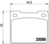Ford Cortina / Escort Arka Disk Fren Balatası VALEO