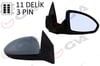 Dış Dikiz Aynası Elektrikli Sağ Chevrolet Cruze 09 Astarlı Asferik Cam Vm-398Ehp