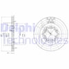 Mazda E2000 Ön Fren Diski Delikli DELPHI