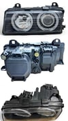 BMW E36 Komple Sol Far Kristal Siyah Mercekli [91-98] PRO-A