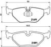 BMW E39 Arka Fren Balatası BREMBO