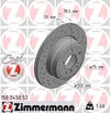 BMW E70 F15 E71 F16 Arka Fren Diski Delikli ZIMMERMANN