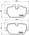BMW E81 E87 E90 E92 Arka Fren Balatası BREMBO
