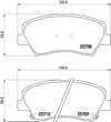 Hyundai Elantra Ön Fren Balatası 1.6L G4FG / Kia Cerato 1.6L G4FG Mpi BREMBO