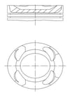 BMW F40 F44 F45 F46 F48 F39 Mini F54 F55 F56 F57 F60 Piston Segman STD 82.00mm MAHLE