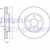 BMW F45 Mini F54 F55 F56 F57 Ön Fren Diski DELPHI
