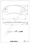 Ford Transit V347 Ön Fren Balatası Fişli KALE-BALATA