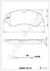 Ford Transit V363 Ön Fren Balatası Kablolu KALE-BALATA