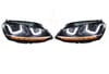 Volkswagen Golf 7 Ön Far Set Çift U LED Kayar Sinyal DOGAN-