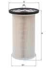 Volkswagen Golf VII-Passat-Tiguan-Caddy III, Audi A3, Seat Toledo Mazot Filtresi MAHLE
